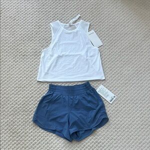 Lululemon Athletica Blue Athletic Shorts Lightweight Elastic Waist